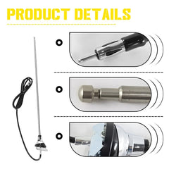 Car Vintage Style 3 Section Flexible AM/FM Radio Antenna Support Round Base EOA 6B93BC-57