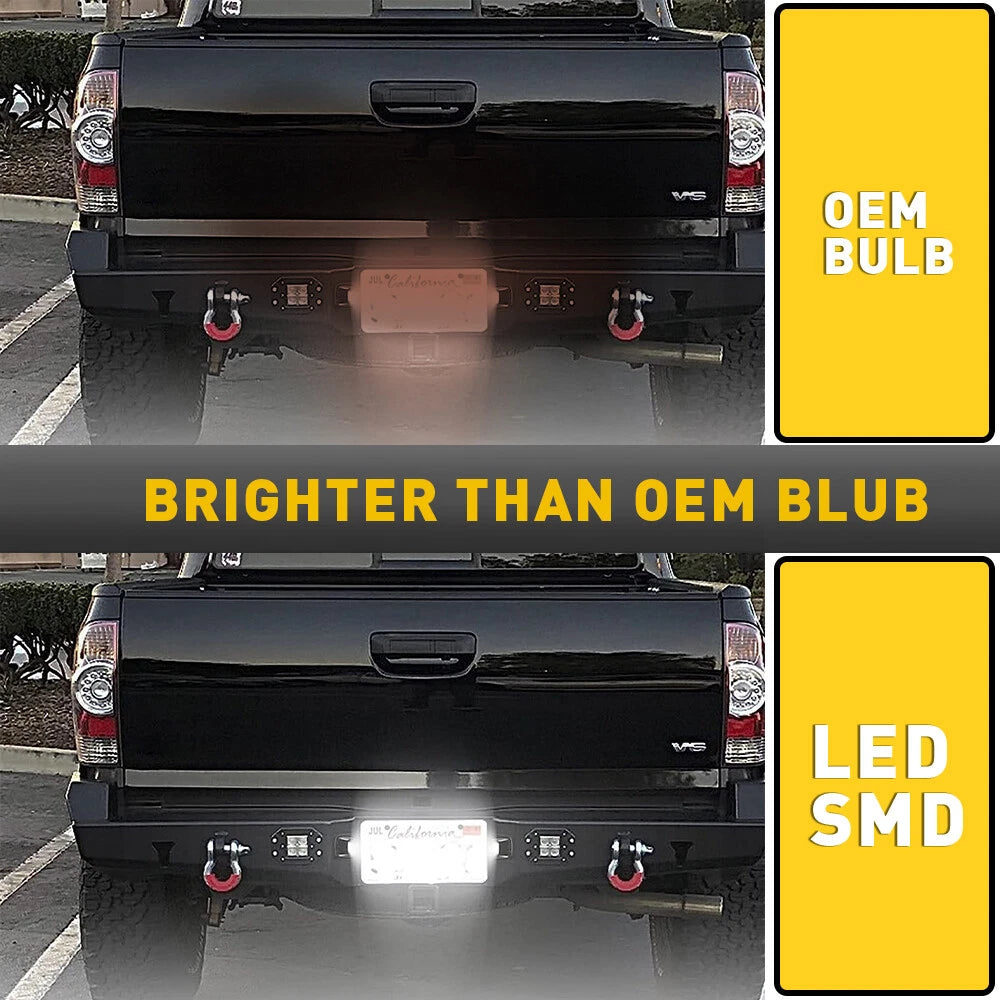 2X LED License Plate Lights Rear Bumper Tag Assembly For 1995-2004 Toyota Tacoma 6B93BC-57