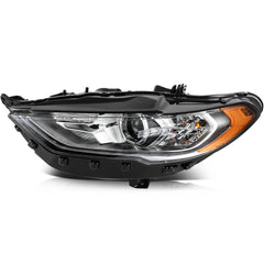 For 2017-2020 Ford Fusion Black Clear Lens Left Side Headlight Assembly