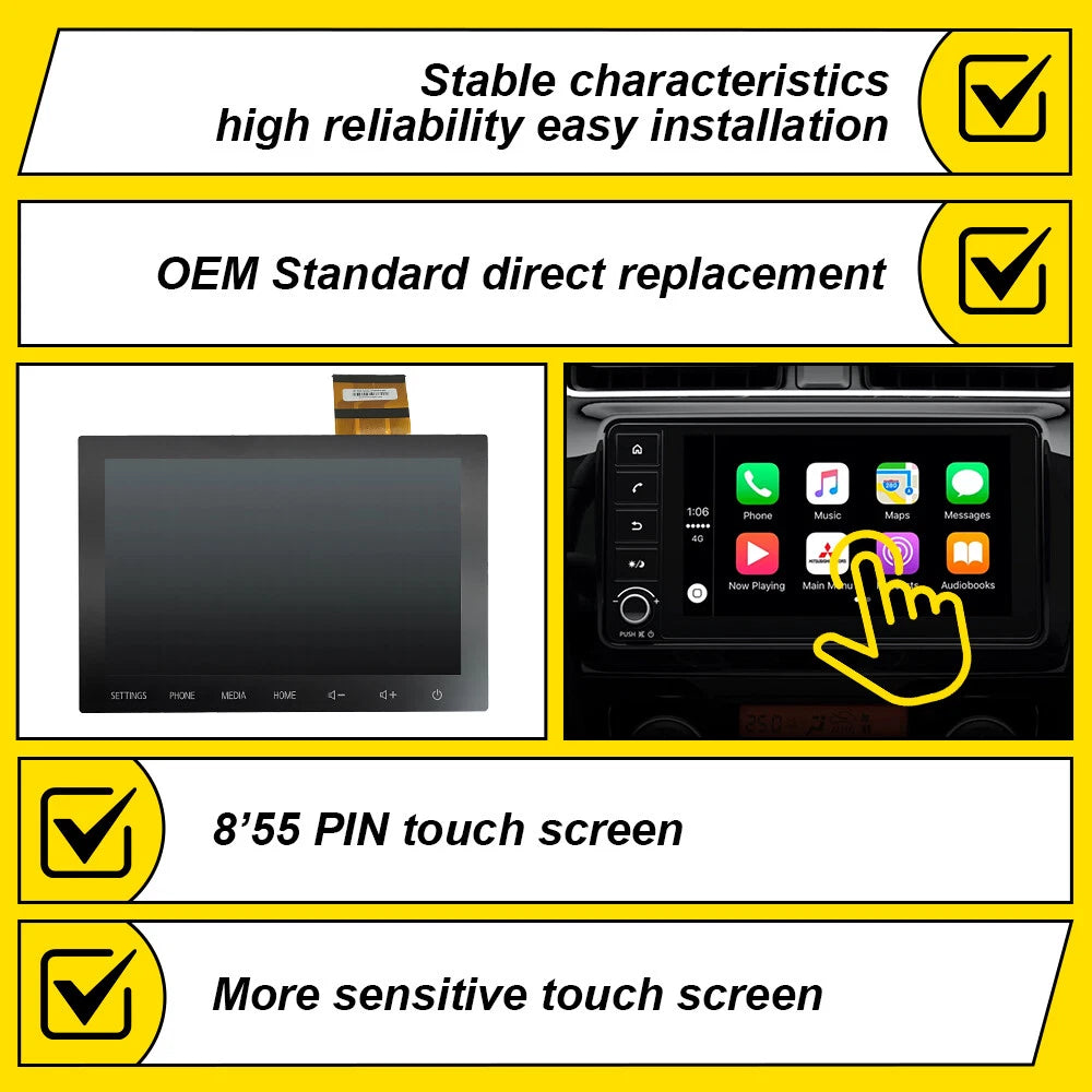 For 2019 20 2021 2022 Mitsubishi Outlander 8" LCD Display Touch Screen RADIO EOA 6B93BC-57