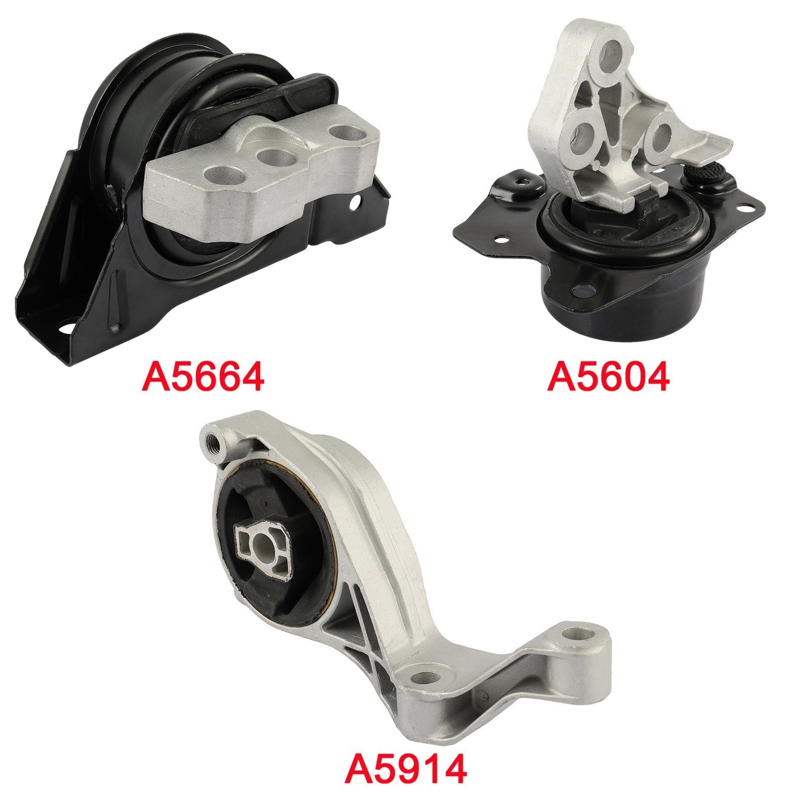 3Pcs Engine Motor Mount & Auto Transmission Mount for Saturn Vue 2009-2010 2.4L 6B93BC-57