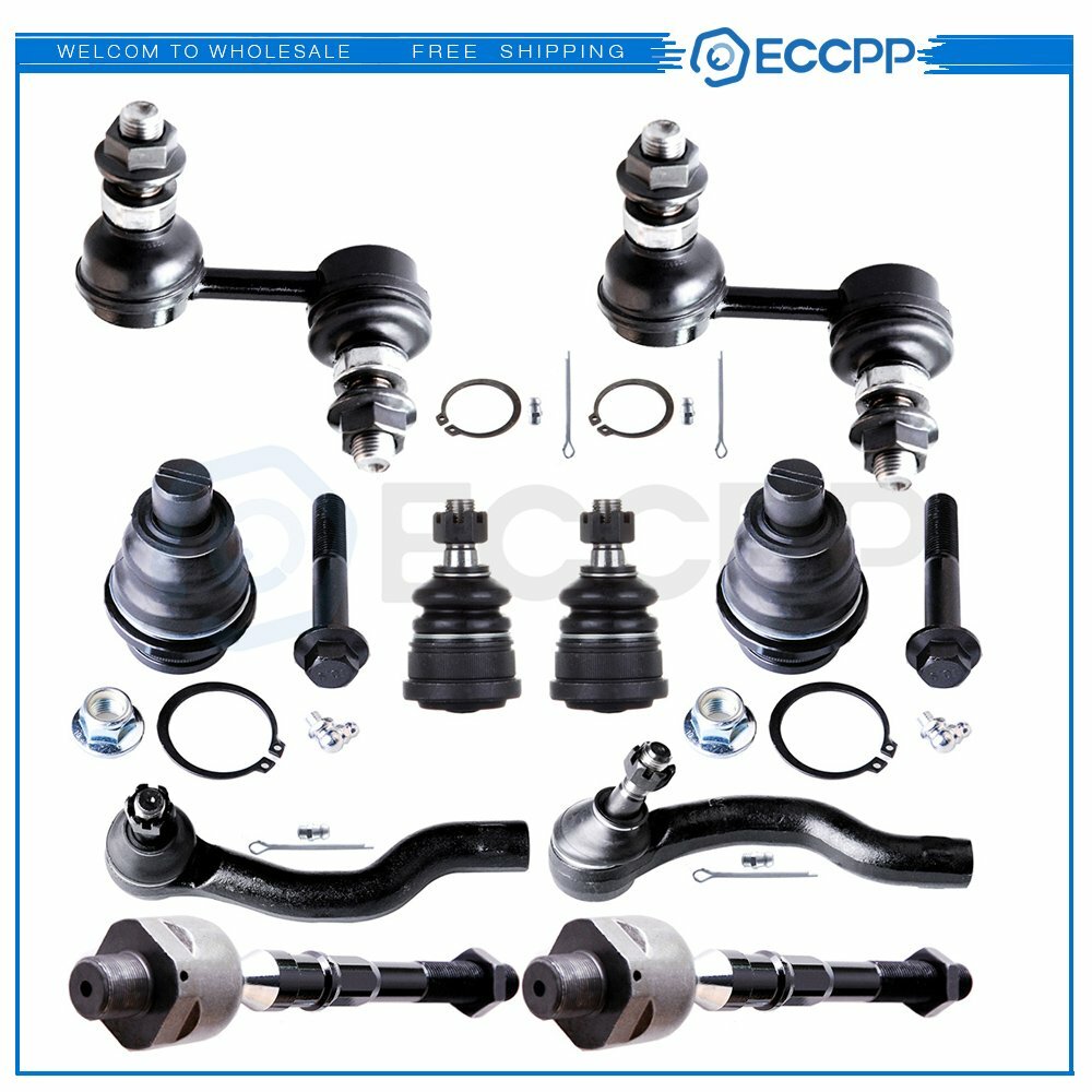 ECCPP 10pcs Upper Lower Ball Joints Tie Rod Ends For 2005-2012 Nissan Pathfinder