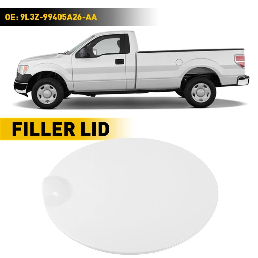 White Painted Fuel Gas Filler Tank Lid Door Cap Fits Cover Ford F150 2009-2014 6B93BC-57