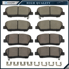Front Rear Brake Ceramic Pads For 2010-2016 Hyundai Genesis Coupe 3.8 Coupe