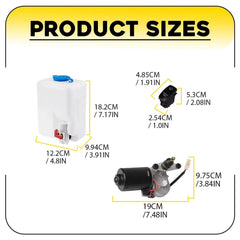 12V Electric Windshield Wiper Motor Kit+Wiring For Polaris Ranger 570/900/1000 A 6B93BC-57