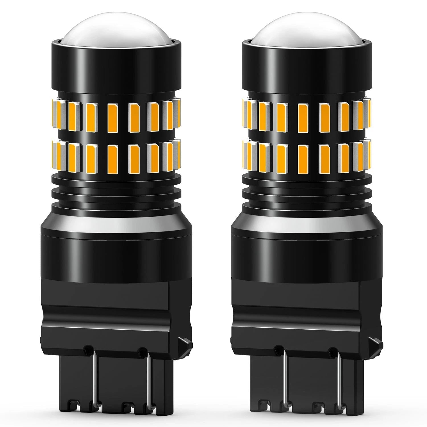 2X AUXITO 3157 3156 AMBER LED TURN SIGNAL LIGHT BULB ERROR FREE ANTI HYPER FLASH AUXITO