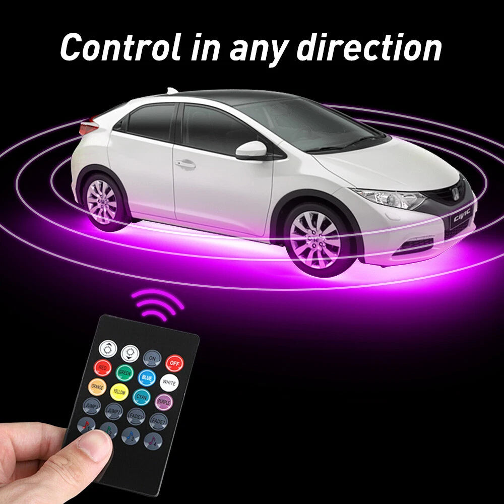 RGB LED Strip Under Car Tube Underglow Underbody System Neon Light Kit 5050 EOA 6B93BC-57