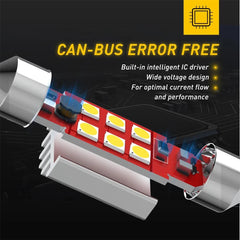 4pcs 36MM LED Light Car Bulb Lamp For Interior Dome Map Set Inside 6000K White A 6B93BC-57
