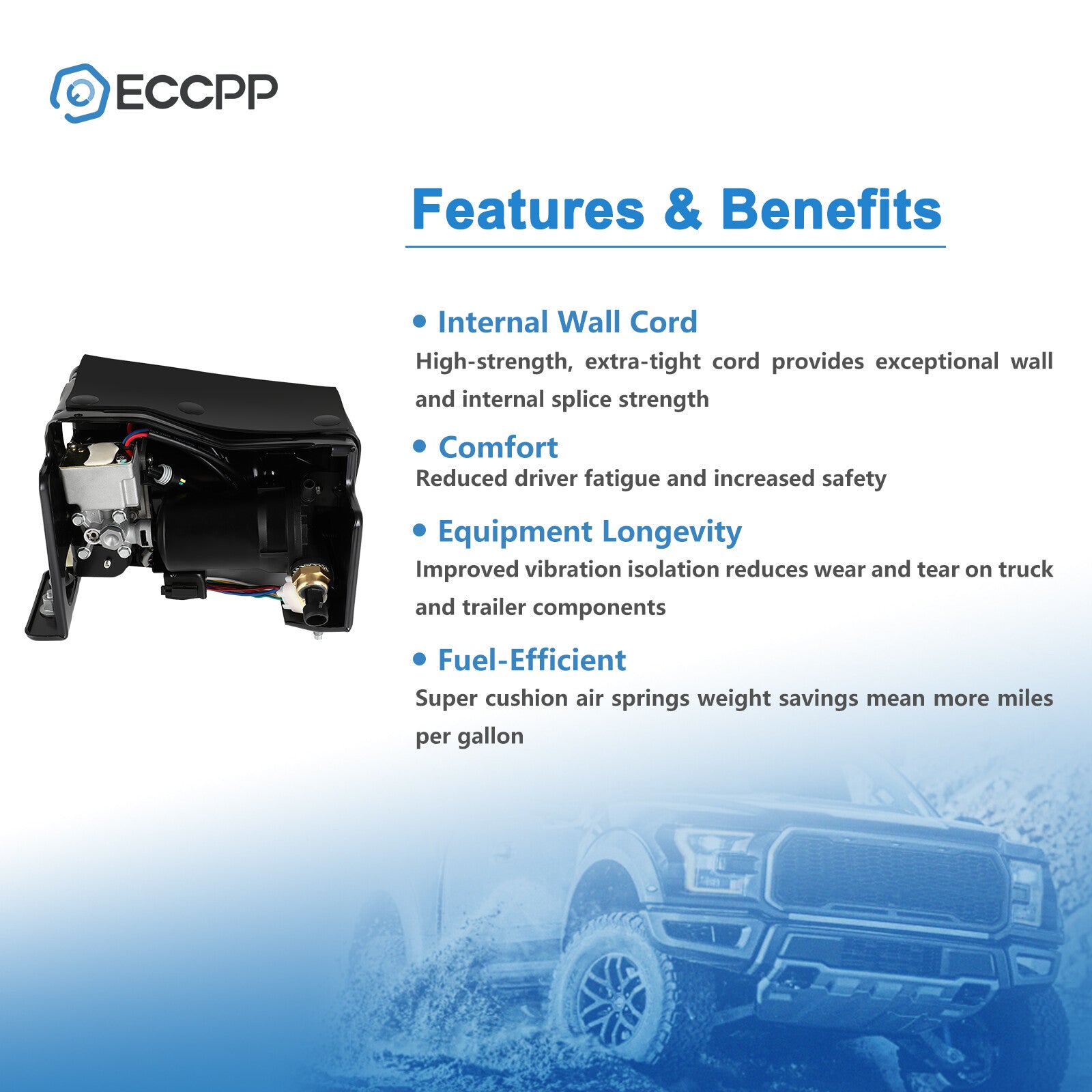 Air Suspension Compressor Pump For Cadillac Escalade Chevrolet Avalanche Tahoe 6B93BC-57