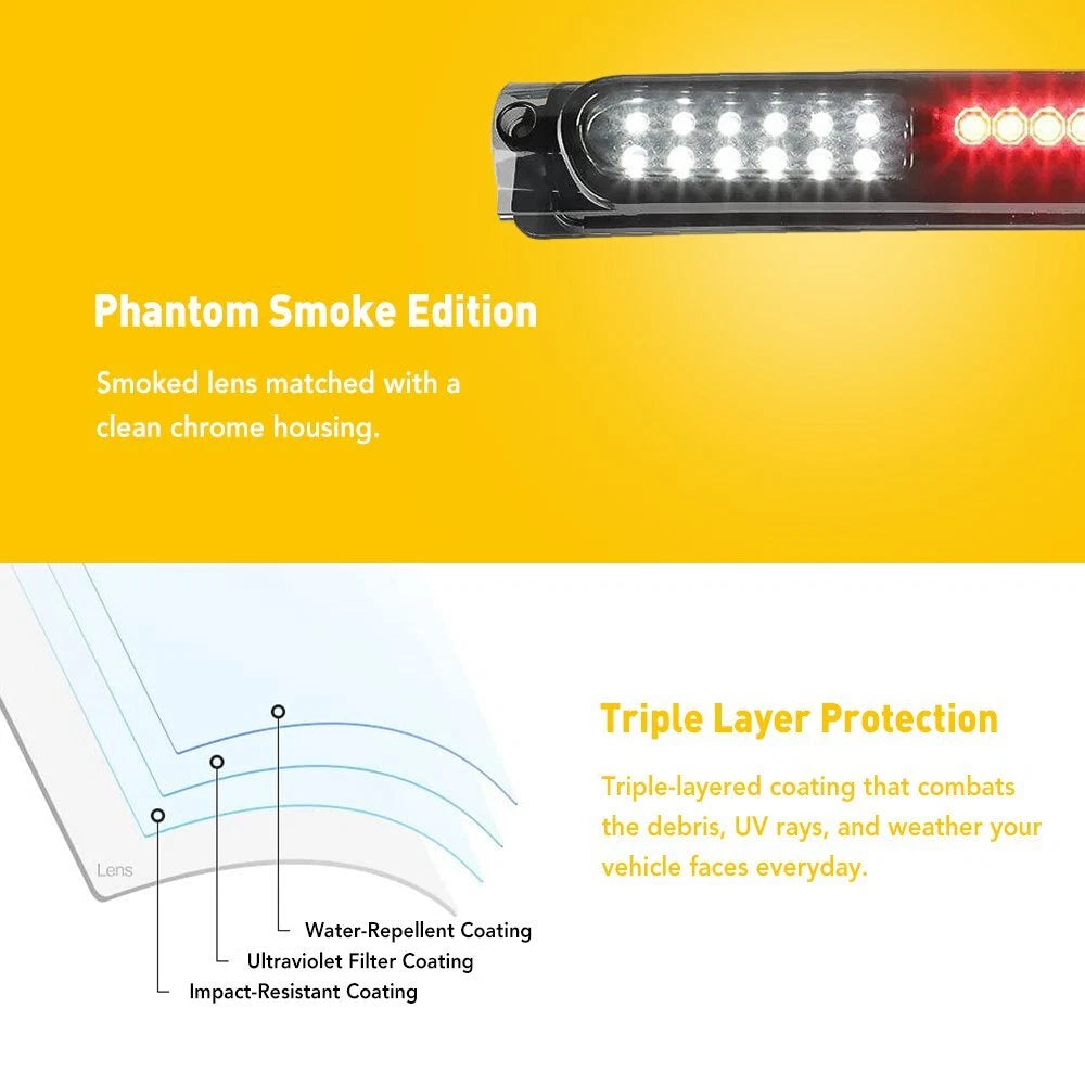 For 1997 - 2003 F150 Ford Black/Smoked LED 3rd Tail Brake Light Third Stop Lamp 6B93BC-57