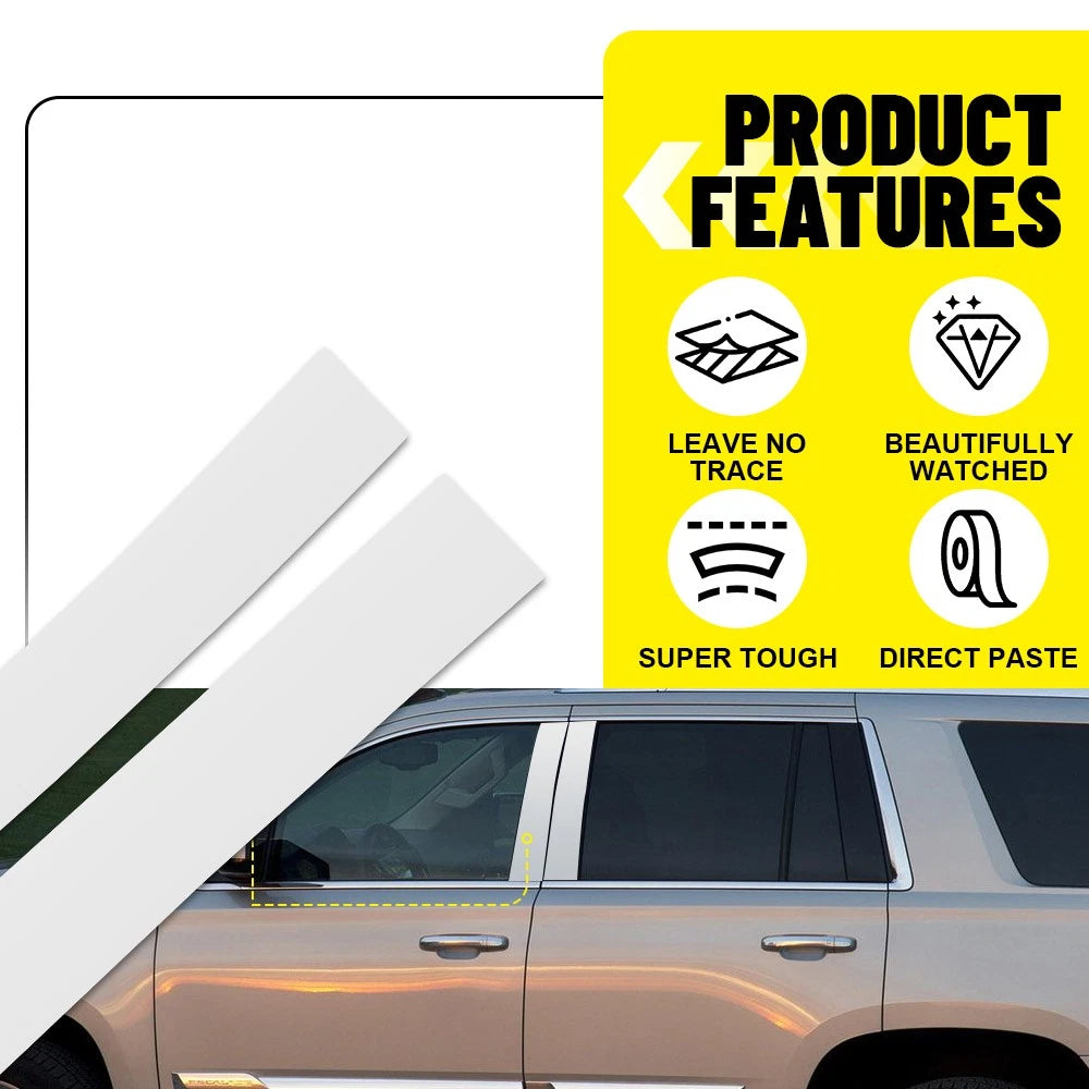 4pcs Set Chrome Pillar Posts For Cadillac Escalade 2007-2014 Door Trim Cover Kit 6B93BC-57