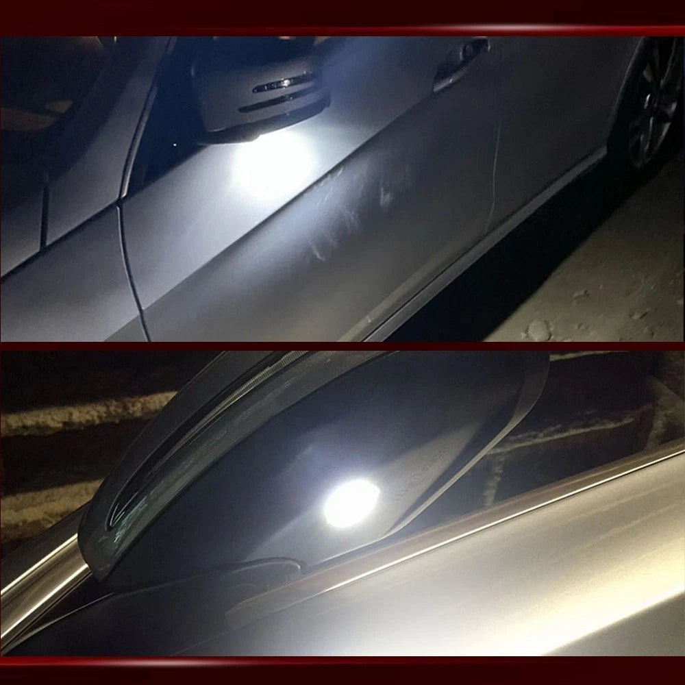 2PCS LED Under Side Mirror Puddle Light For Mercedes-Benz W204 W212 C207 X156 EA 6B93BC-57