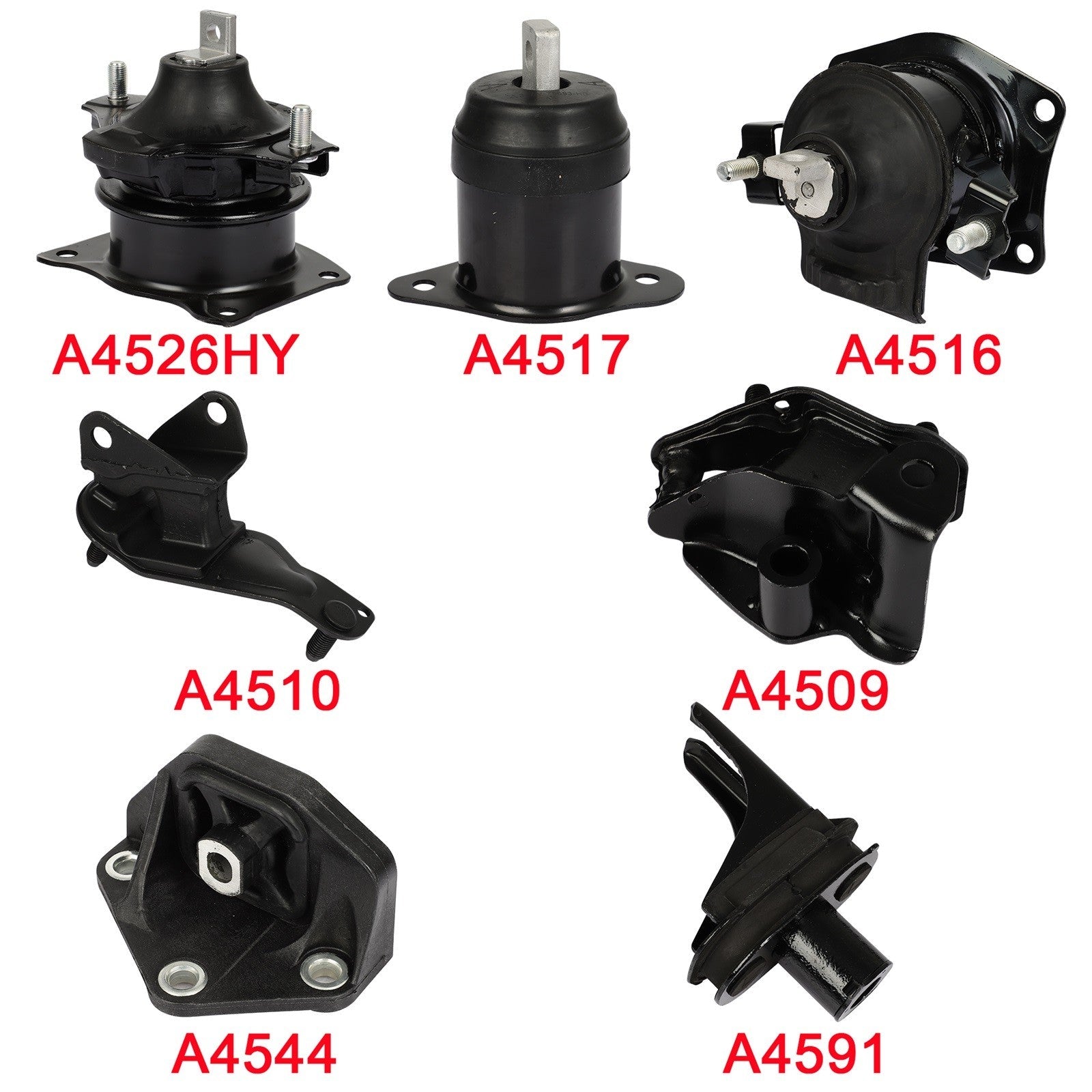 For 2003-2007 Accord L4 2.4L DOHC AT set of 7 Engine Motor Trans Mount kit 6B93BC-57