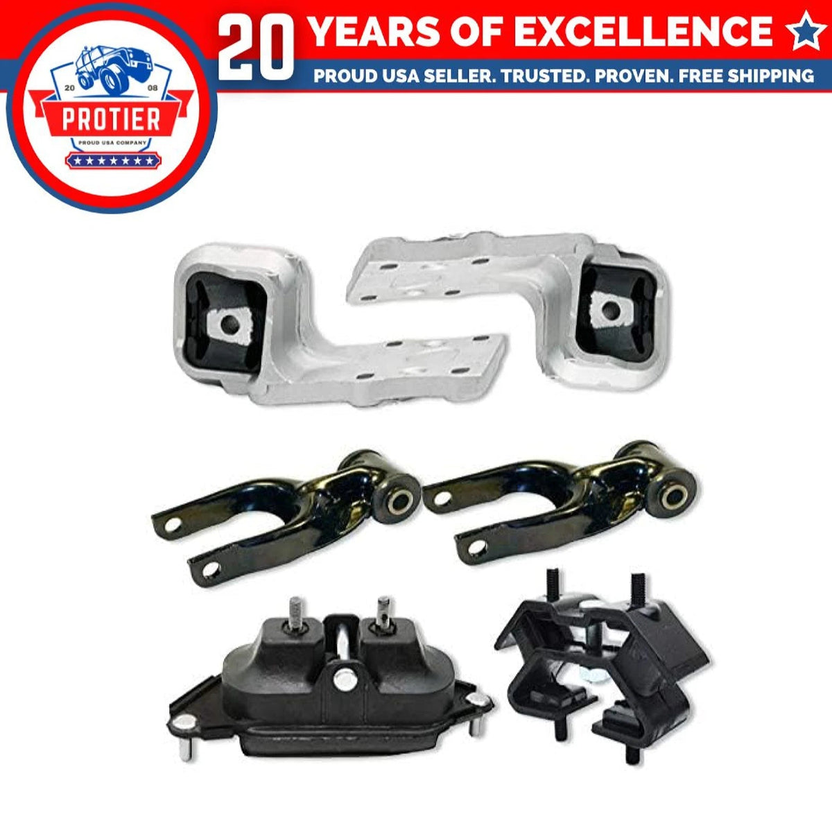 Fits 1997-2005 Chevrolet Venture 3.4L 2WD Motor & Trans Mount Set 6pcs 6B93BC-57