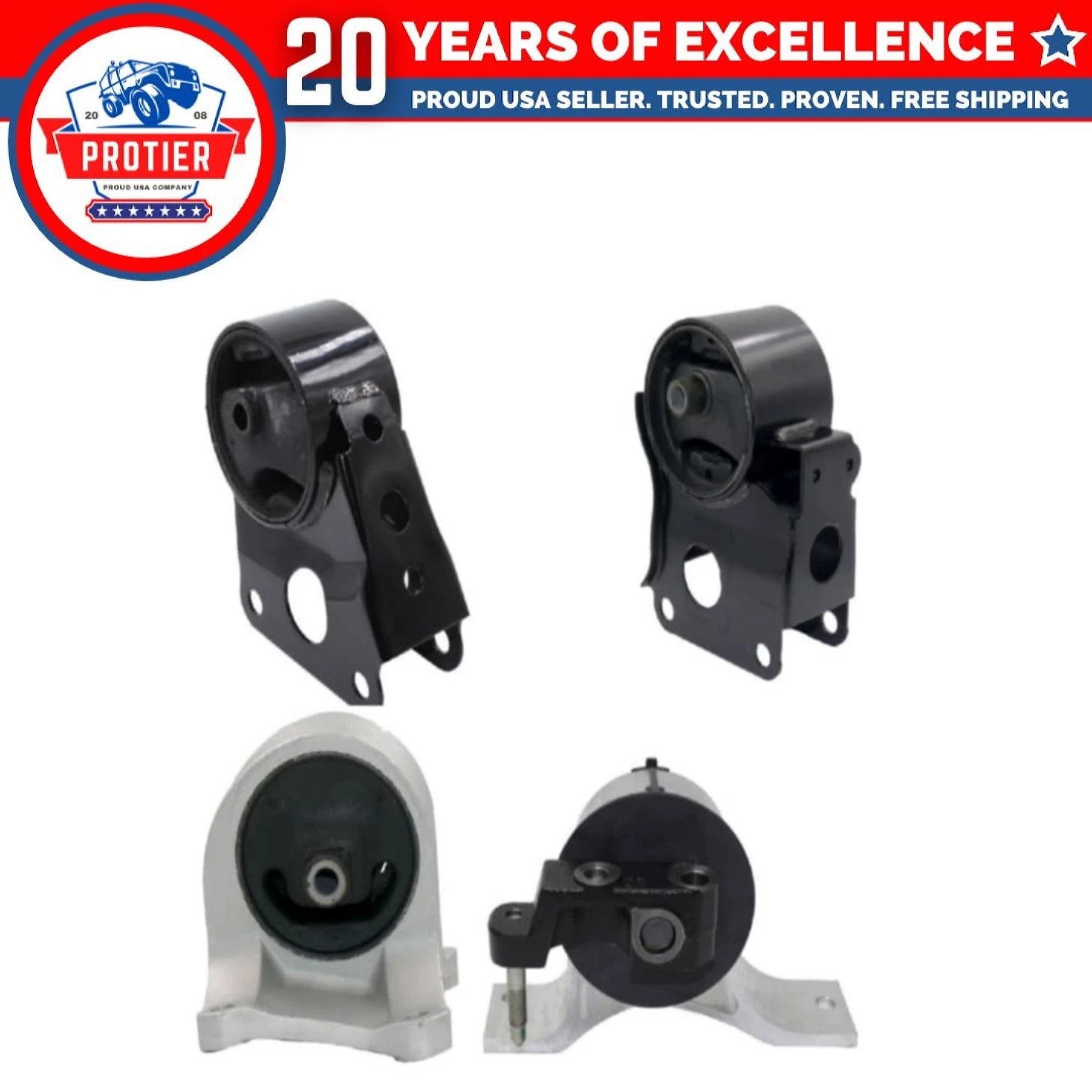 Motor & Transmission Mount Set 4PCS for 2002-2006 Nissan Altima 2.5L Auto 6B93BC-57