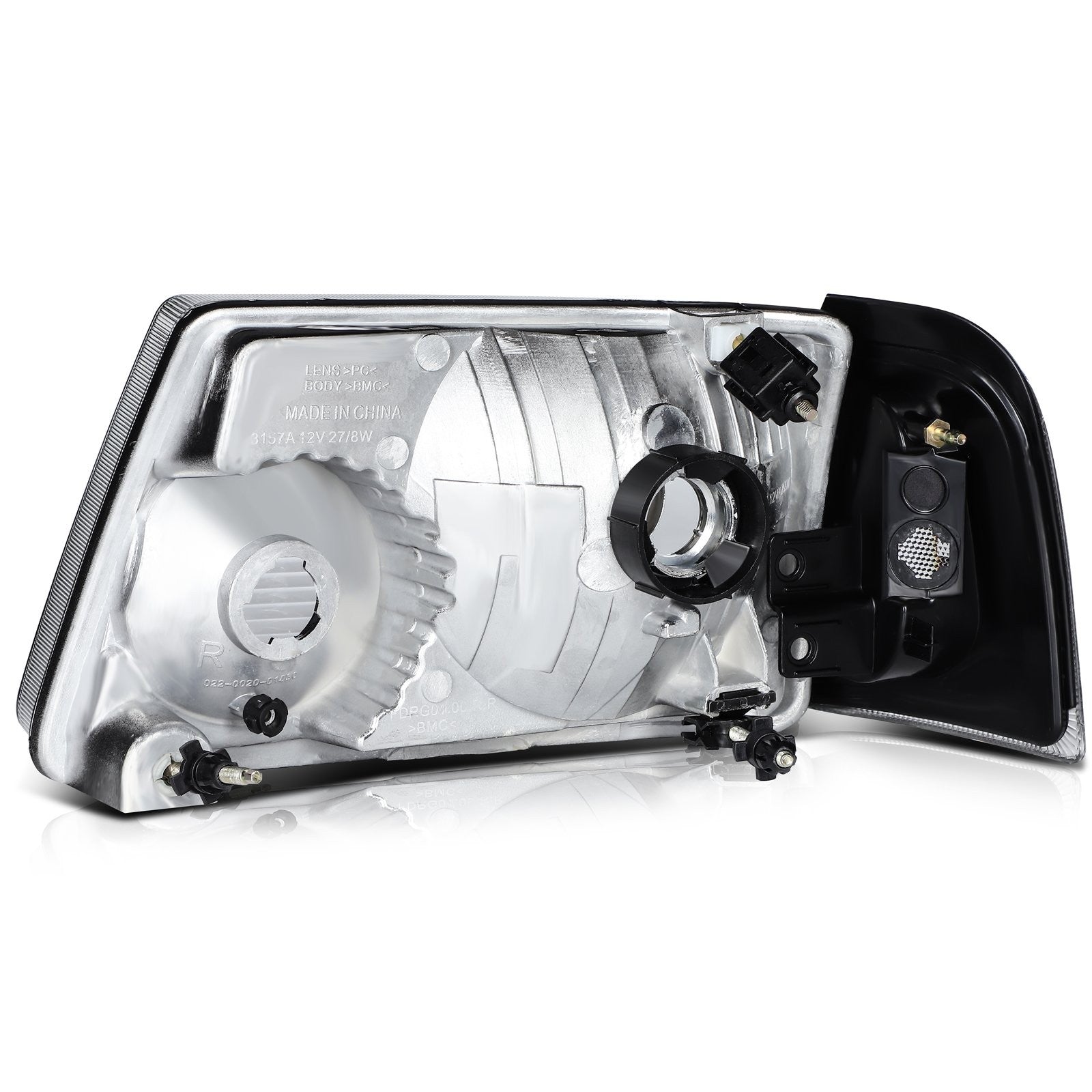 Pair Kit Halogon Black Headlights Assembly For 2001-2011 Ford Ranger Black 6B93BC-57