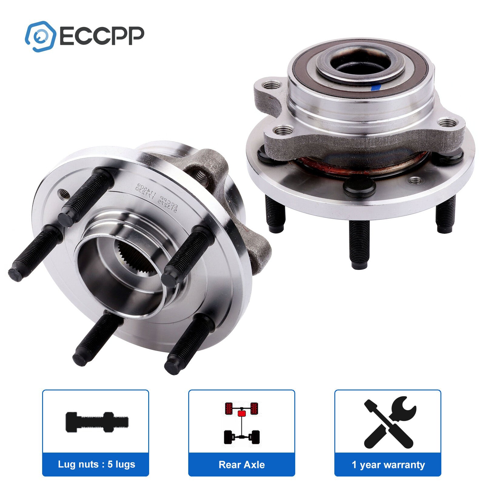 2 Pcs Rear Wheel Hub Bearings Assembly For Ford Edge Taurus Lincoln MKS MKT MKX 6B93BC-57