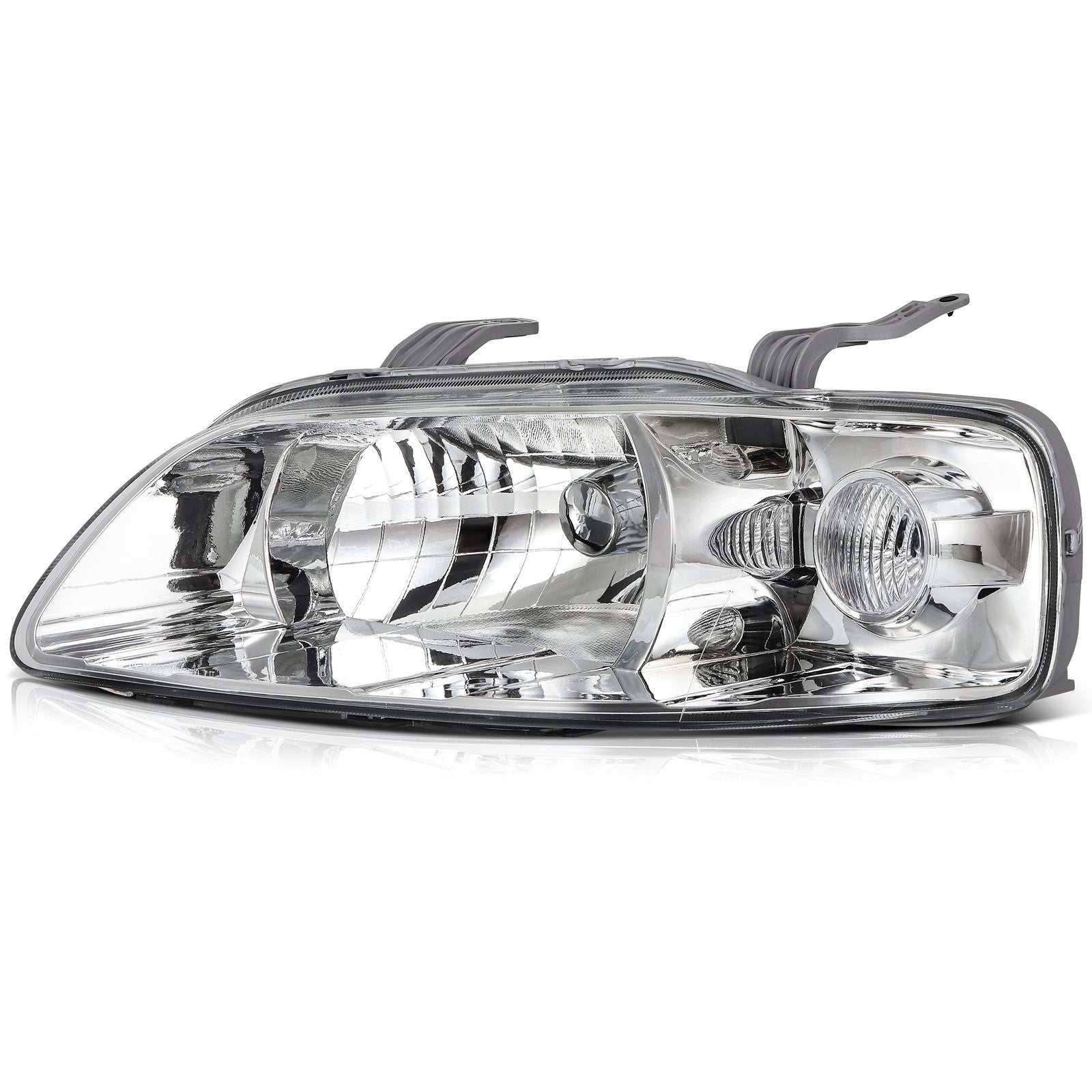ECCPP Headlights Assembly For Chevrolet Aveo 1.6L 2004-2006 Pair Kit Chrome KOEEP