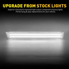 For 2015-2022 Dodge Challenger Rear White Bumper Side Marker Lamps Lights 6B93BC-57