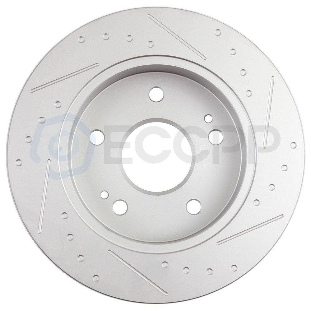 Front And Rear Drilled Slotted Brake Rotors Kit For Honda Civic Si 4WD 2WD 4x4 6B93BC-57