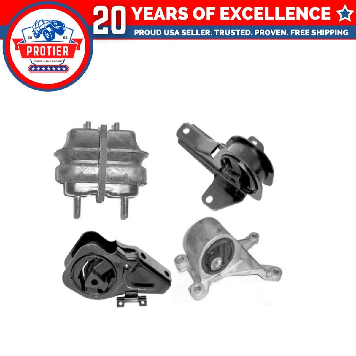 Motor & Trans Mount 4PCS Set Compatible for 97-99 Chevy Malibu 2.4L / 97-01 6B93BC-57