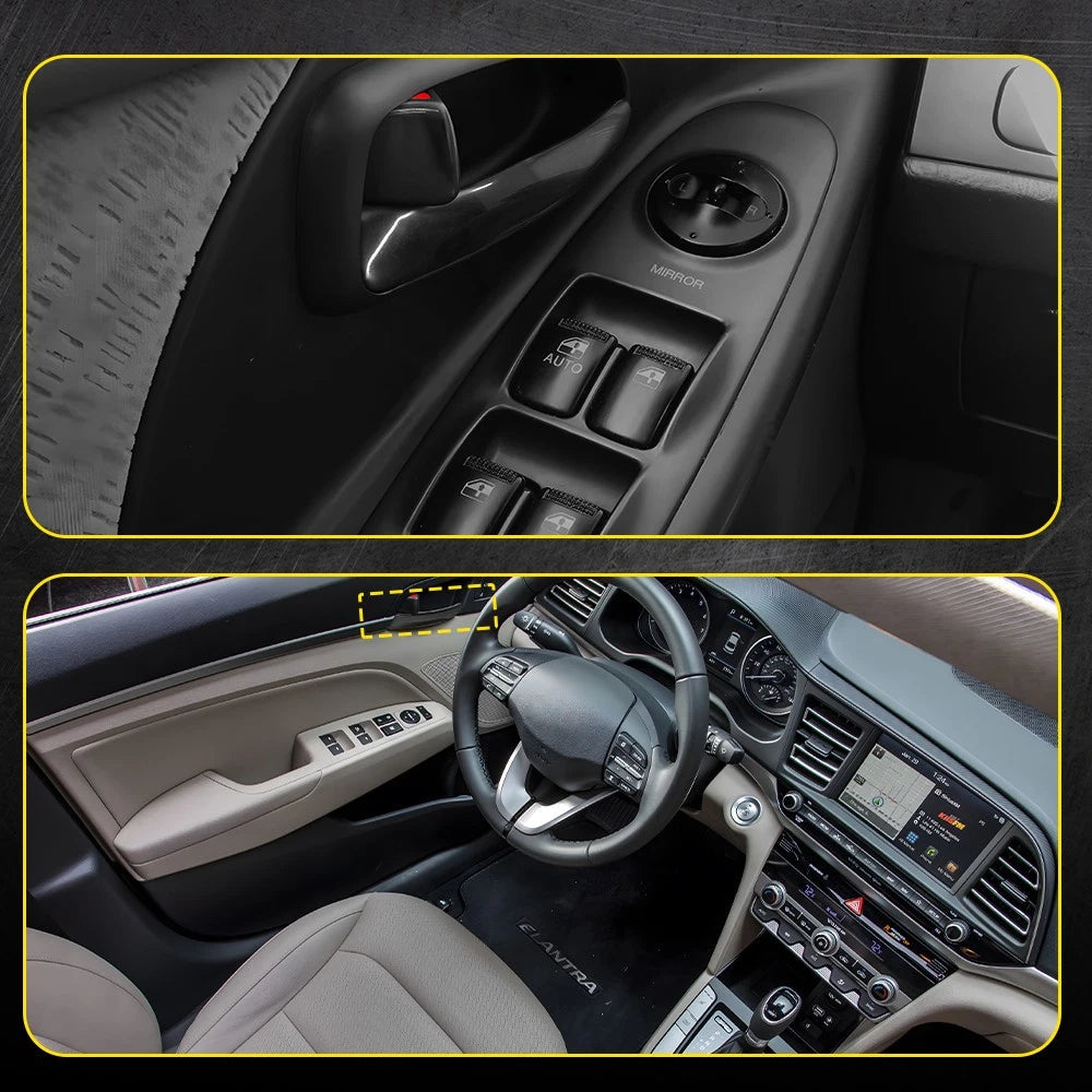Front Black Interior Inside Door Handle Driver Left LH For 2001-2006 Elantra EOA 6B93BC-57
