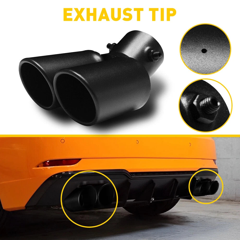 AUXITO Car Rear Exhaust Pipe Tail Muffler Tip Auto Accessories Replace Black EOA 6B93BC-57