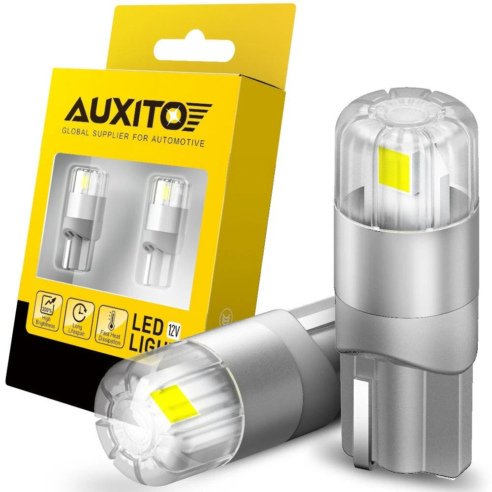 4X AUXITO 194 168 2825 T10 White CANBUS LED License Plate Light Bulbs Map Lamp A AUXITO