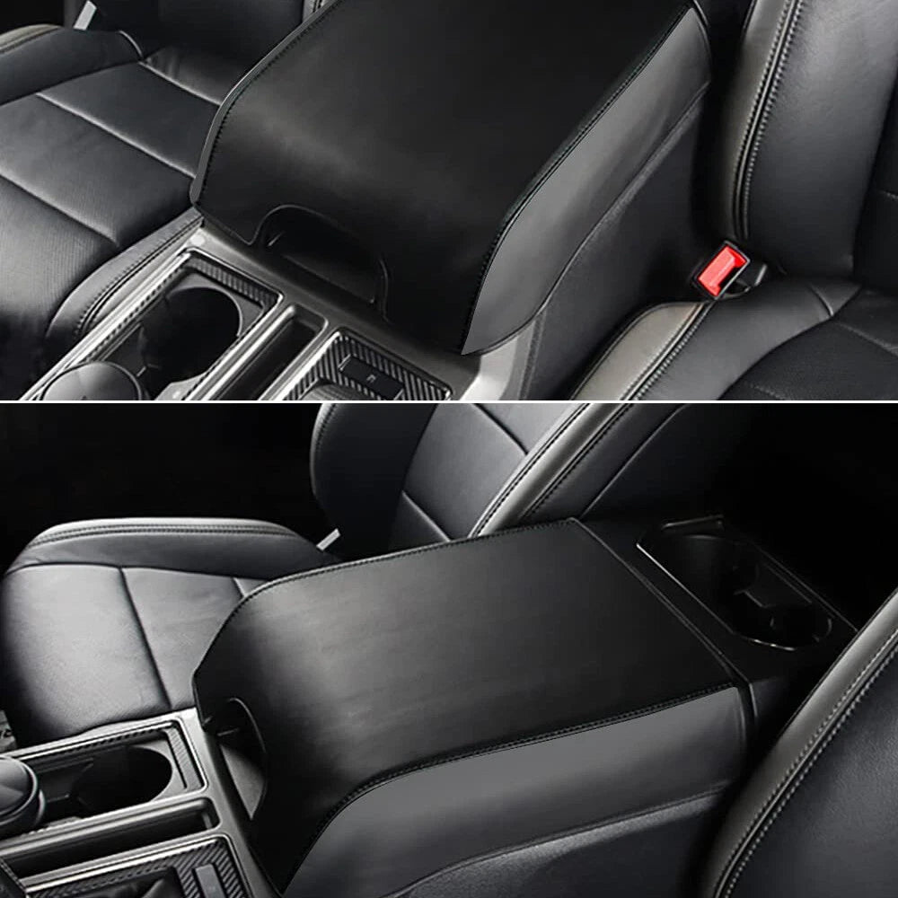 Leather Center Console Lid Armrest Cover Fit 2015-2020 Ford F150 Lid cover EOA 6B93BC-57