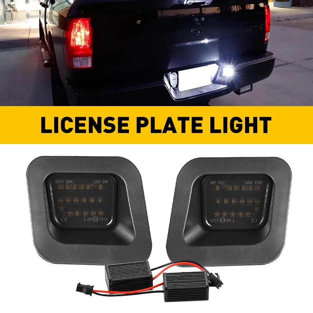 AUXITO LED Rear License Lights Plate Error Free For Ram 2010-2018 1500 2500 3500 AUXITO