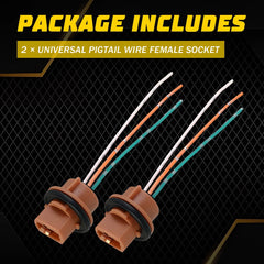 Flosser Pigtail Wire 2644 Female Socket 7443 Two Harness Front Turn Signal Lamp 6B93BC-57