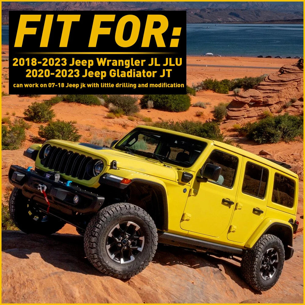 Hood Lock Latches Kit for Catch Jeep Wrangler JL Gladiator JT 2018-2024 With Key 6B93BC-57