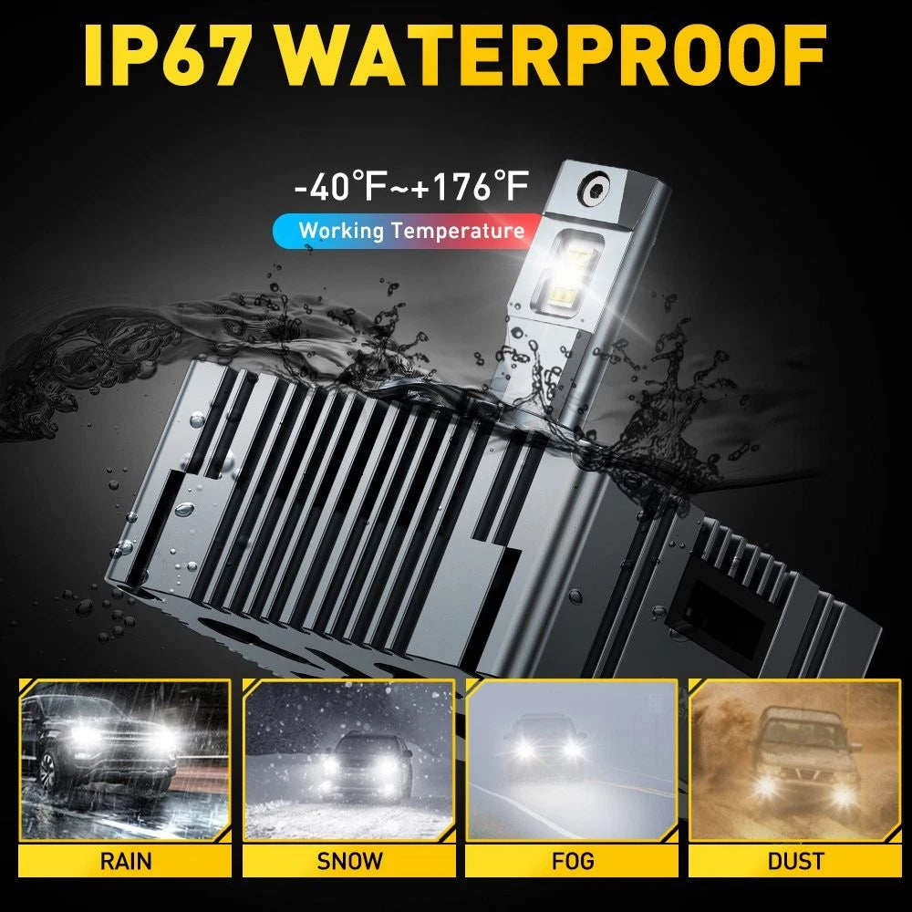 D5S LED Headlight Bulbs High/Low For GMC Sierra 1500 2500HD 3500HD 2016-2018 EOA 6B93BC-57