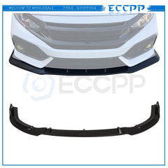 Front Bumper Lip For 2006-2011 Honda Civic Sedan -Gloss Black