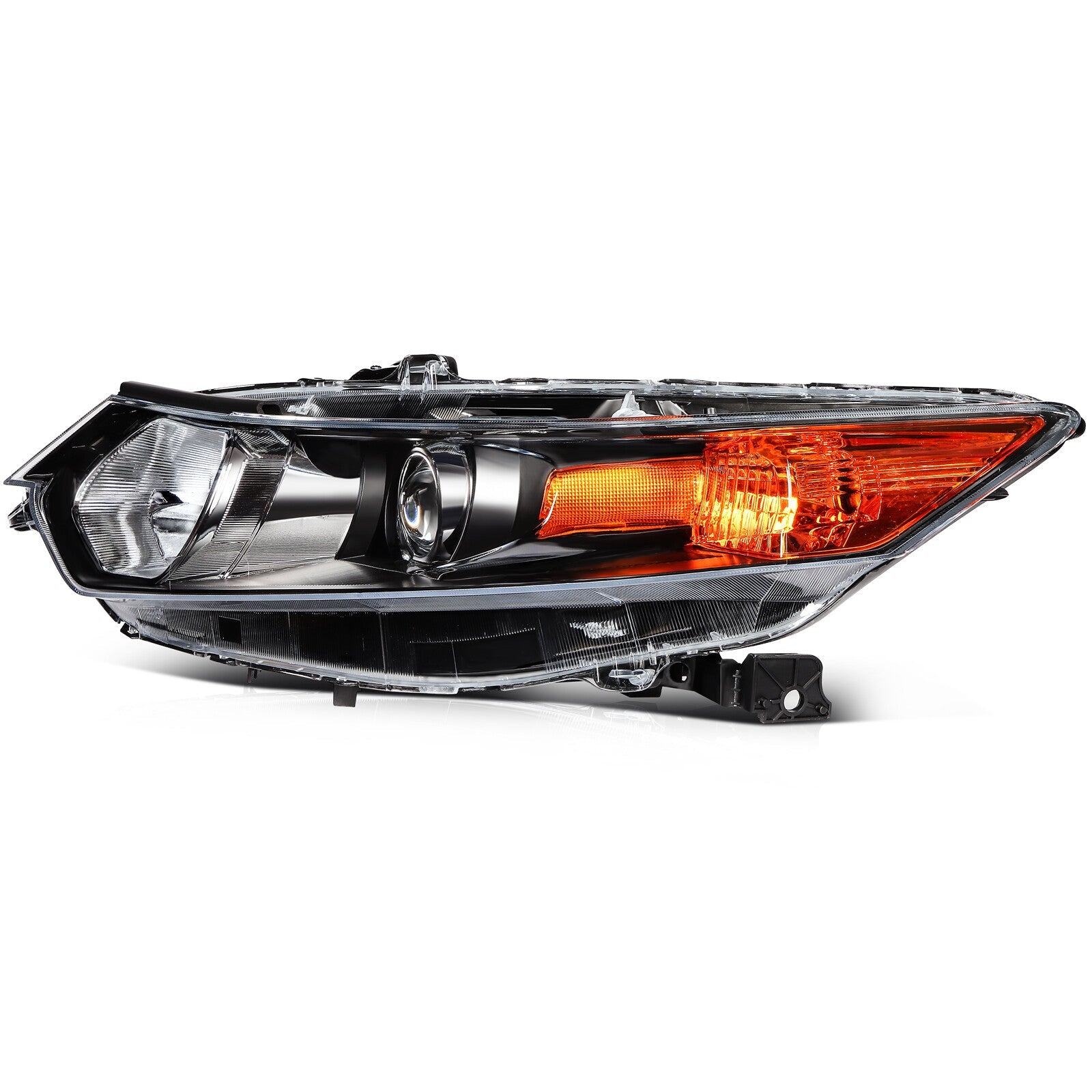 Left+Right Headlights Assembly For 2009-14 Acura TSX Black Housing Headlamp 6B93BC-57