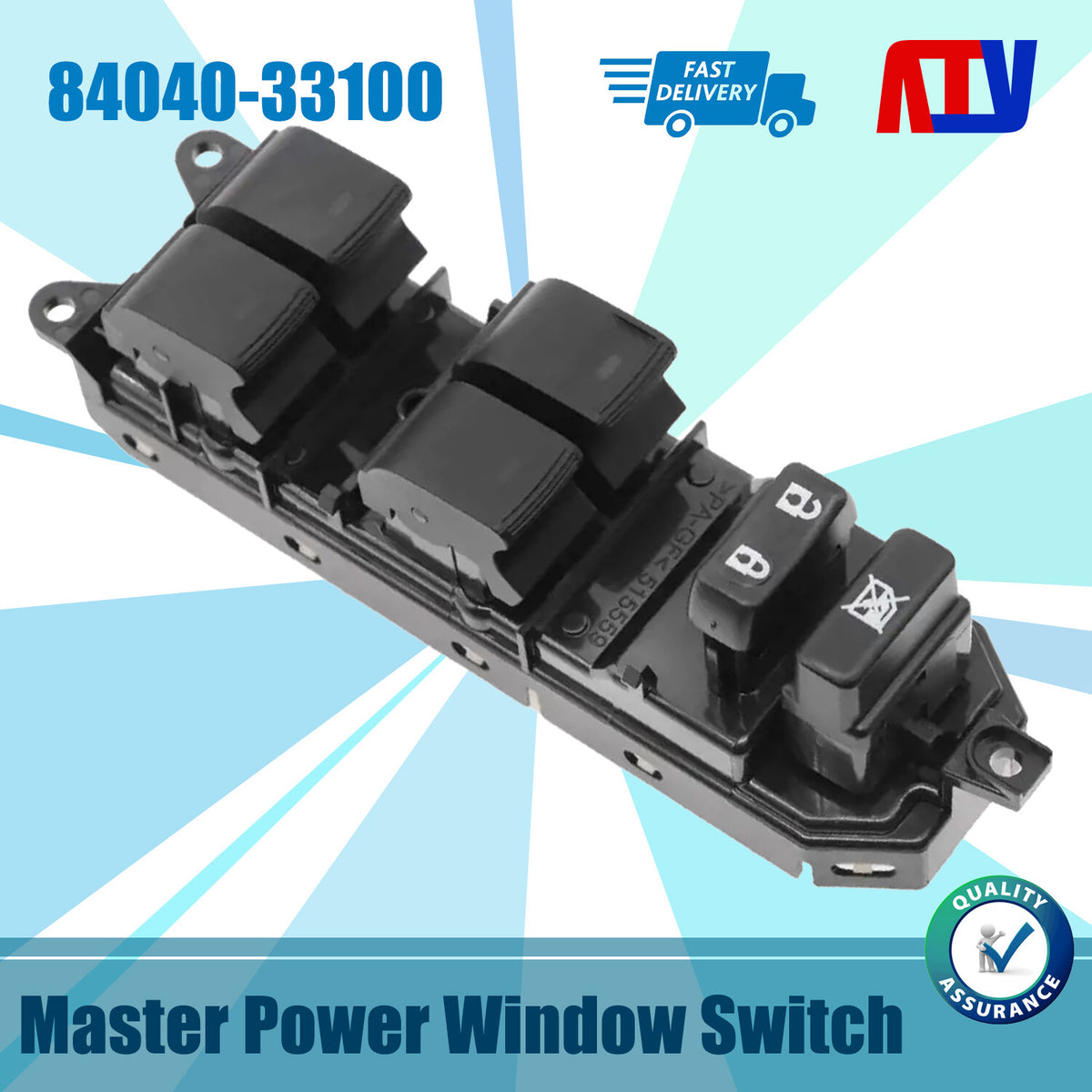 Power Window Door Control Switch 84040-33100 Fits 2010-2015 Toyota 4Runner