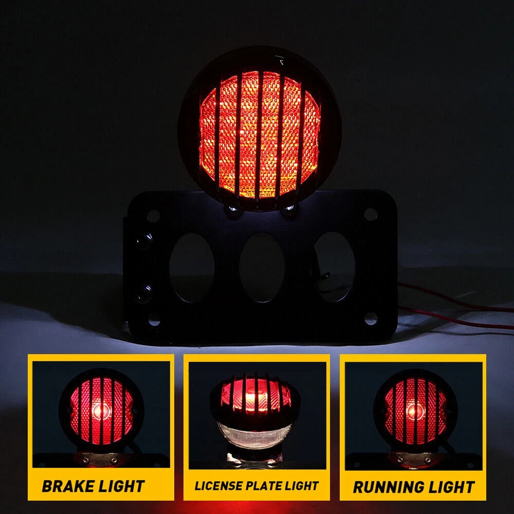 Motorcycle Mount Side & Brake Tail License Plate Bracket Light For Honda Bobber 6B93BC-57
