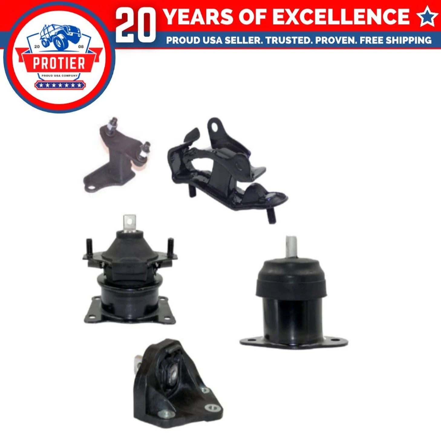Motor & Trans Mount 5PCS Set for 2003-2007 Honda Accord 3.0L for Auto Trans 6B93BC-57