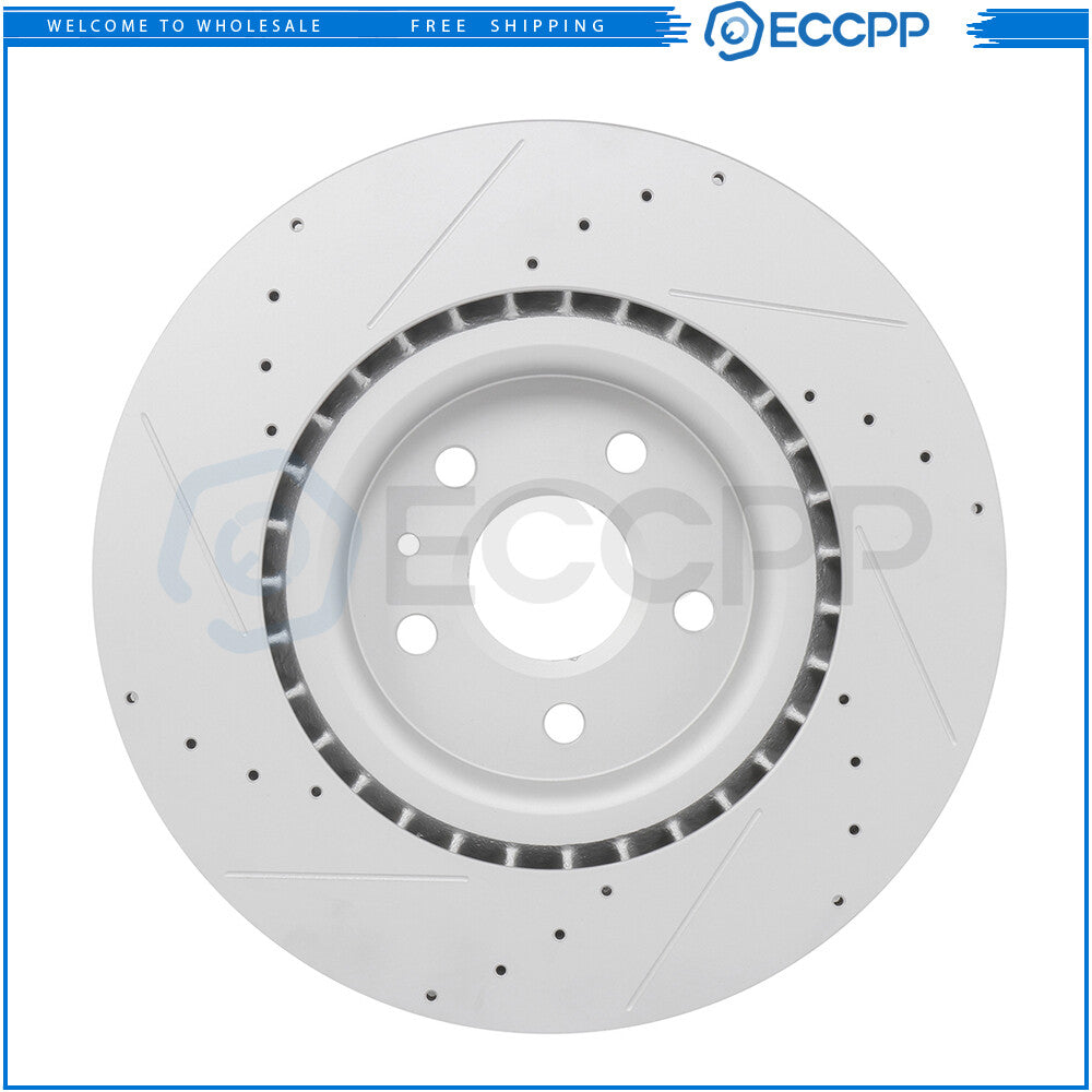 Front Drill Slot Brake Rotors & Ceramic Pads For Chevy Camaro 2010 - 15 SS 6.2L 6B93BC-57
