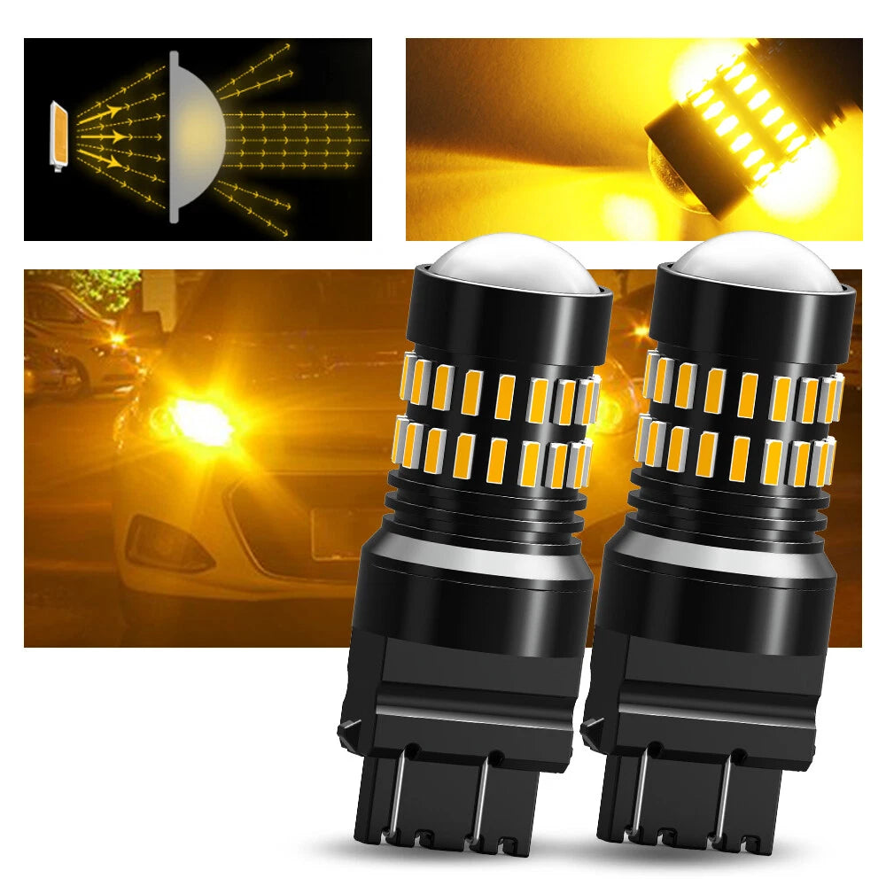 AUXITO 4157 3156 3157 LED Turn Signal Light Bulbs Anti Hyper Flash Amber USEOA AUXITO