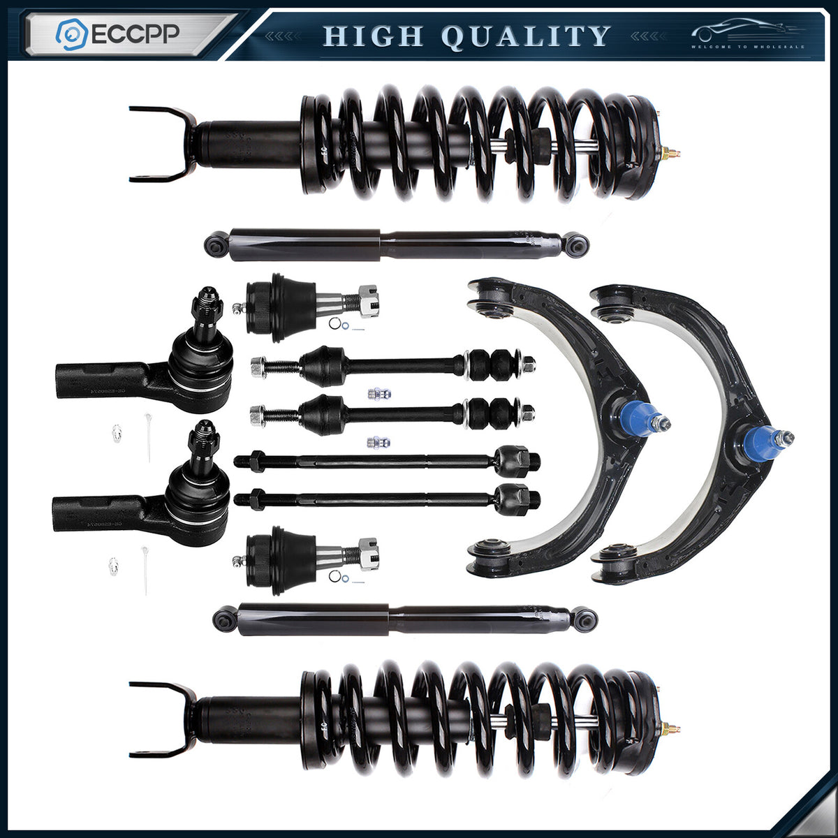 Front Rear Struts Shocks Spring Assembly For 2006-2008 Dodge Ram 1500 4WD