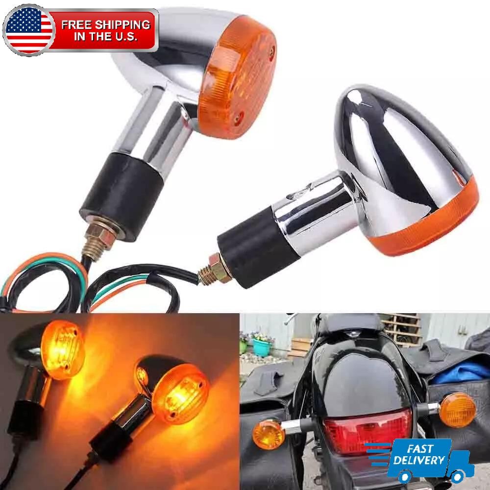 Turn Signal Lights Motorcycle Fit for Honda Yamaha Suzuki Kawasaki with DC 12V