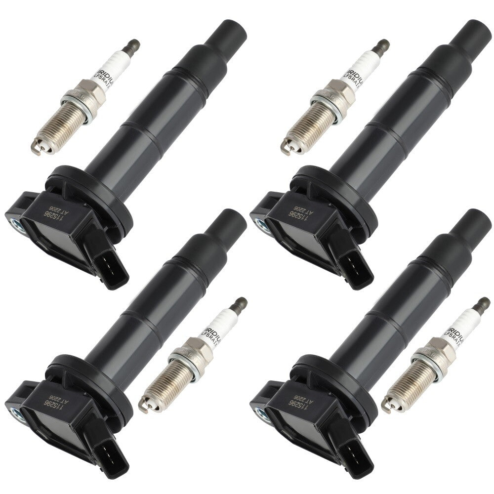 4x Ignition Coils & Spark Plugs for Toyota Camry Highlander Scion tC L4 2.0/2.4L 6B93BC-57
