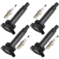 4x Ignition Coils & Spark Plugs for Toyota Camry Highlander Scion tC L4 2.0/2.4L 6B93BC-57