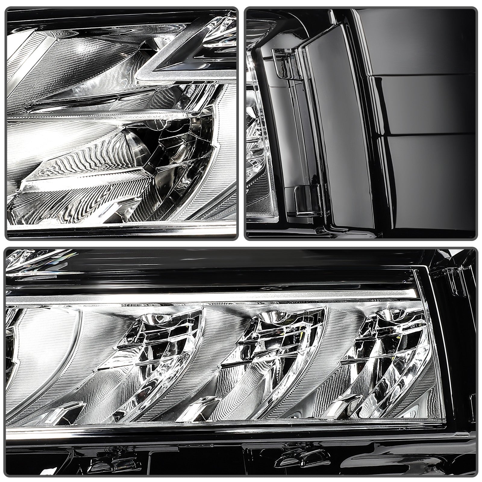 For 2023 2022 2021 Nissan For Rogue Chrome LED Headlights Assembly Left+Right 6B93BC-57