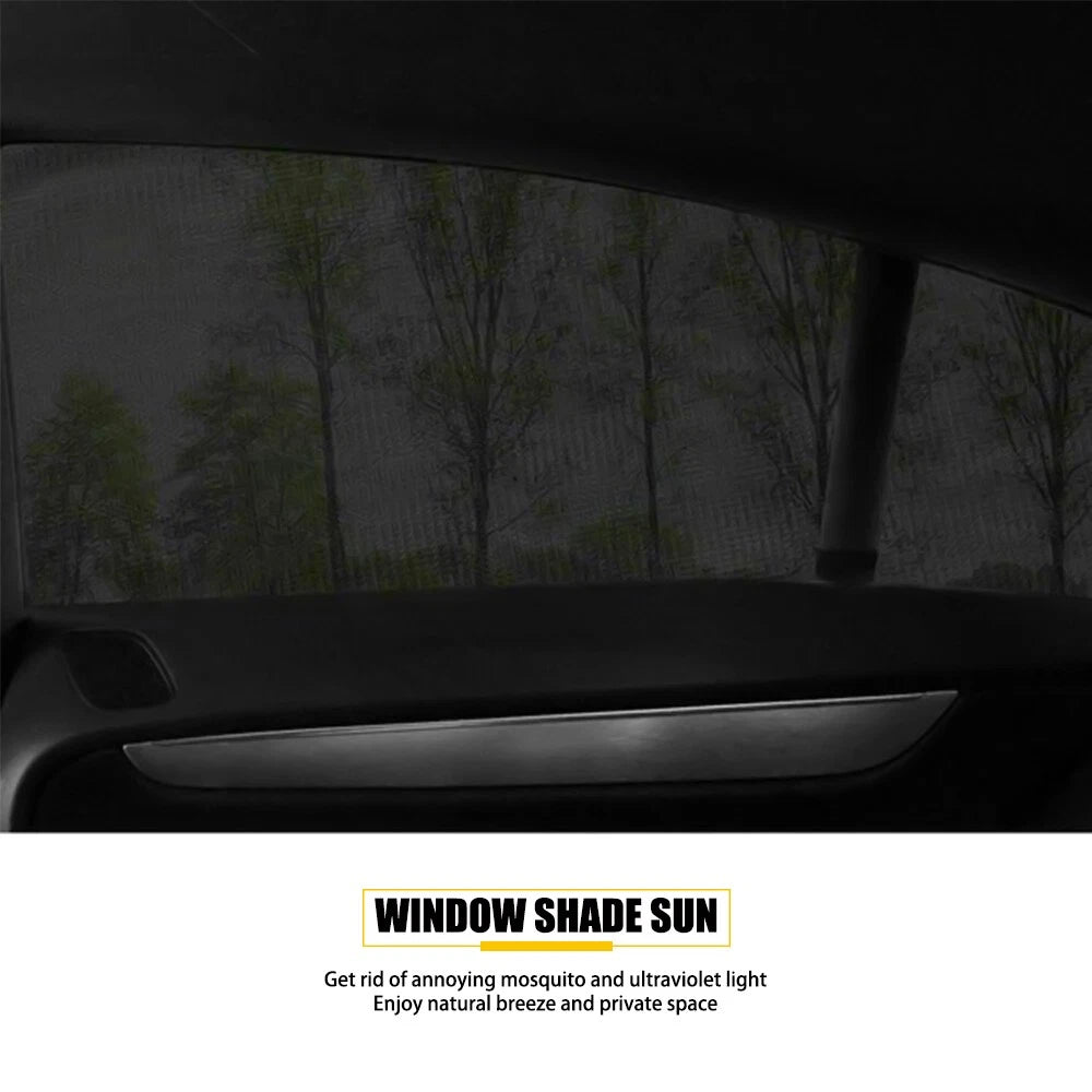 Window Cover screen Car Mesh Mosquito Bugs Privacy Nylon Net Of Set 4 Durable EA 6B93BC-57