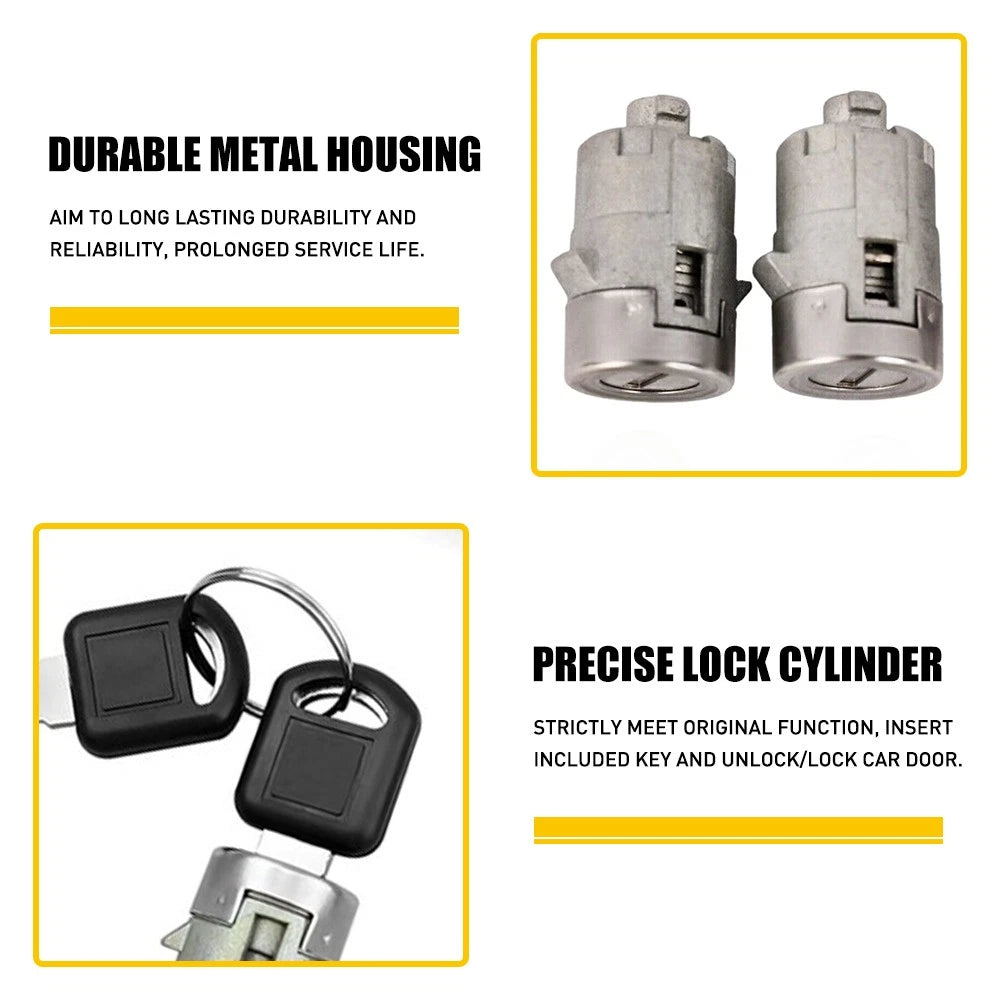 Door Lock Cylinder Set W/ Keys For 2001-2006 GMC CHEVY SILVERADO TAHOE 15298924 6B93BC-57