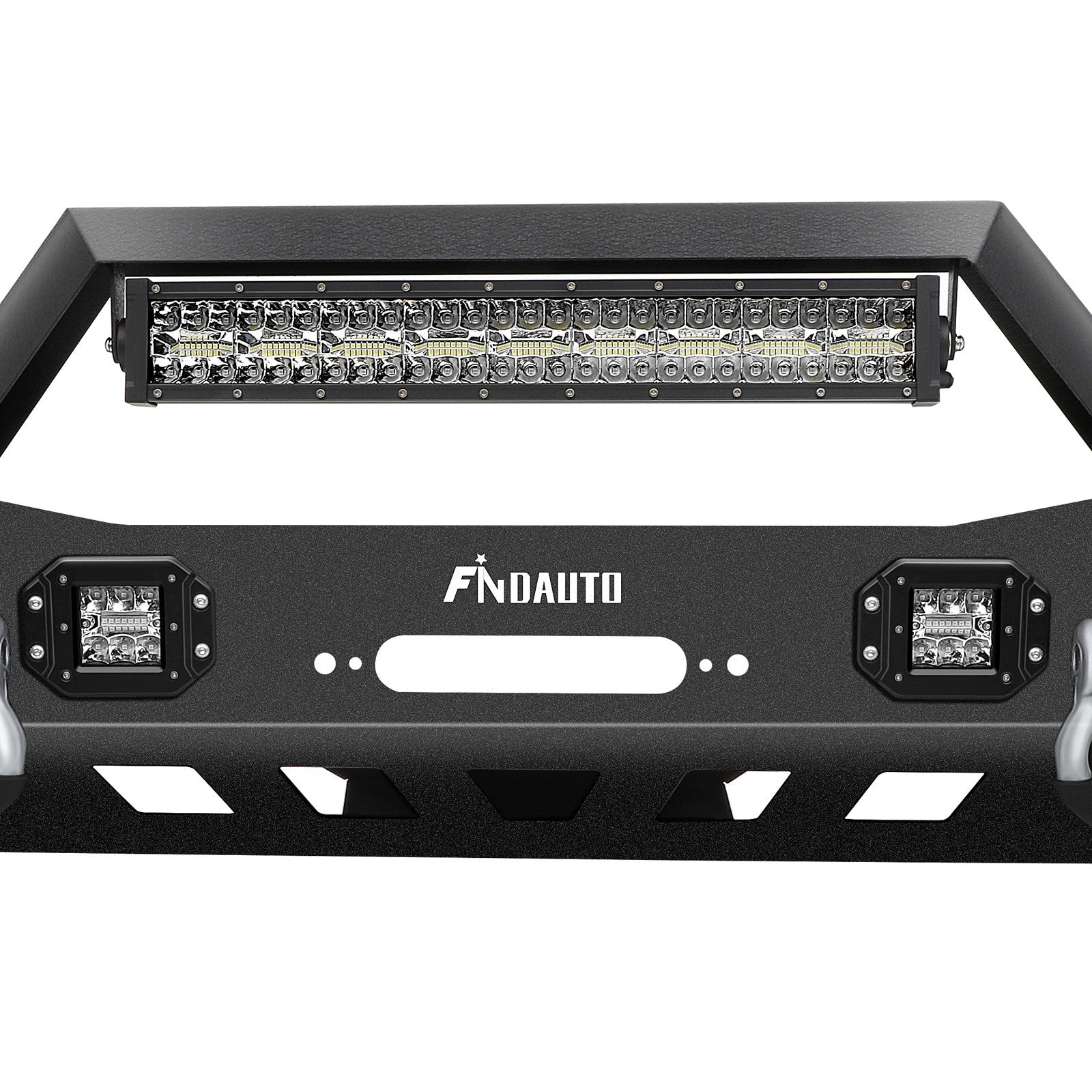 Front Bumper W/ Winch Plate & LED Lights & D-rings For 1983-2001 Jeep Cherokee 6B93BC-57