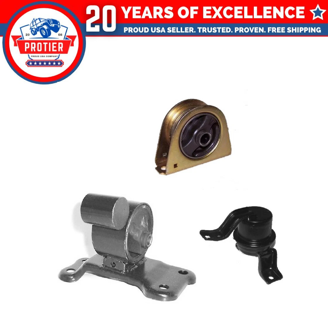 Motor & Trans Mount Set for 02-07 MITSUBISHI LANCER 2.0L for Manual Trans 3PCS 6B93BC-57