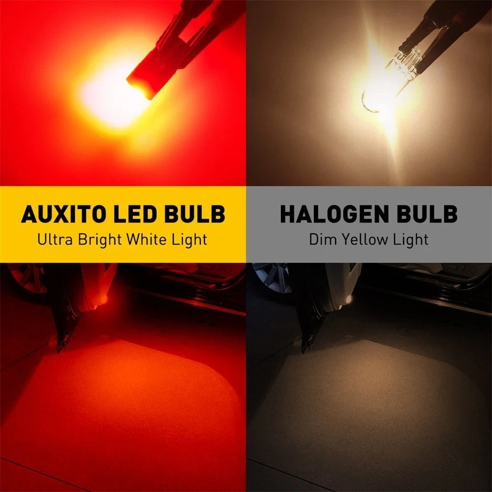2X AUXITO T10 LED Canbus Light Bulbs 192 168 194 2825 W5W Super Bright Red EOA AUXITO